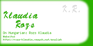 klaudia rozs business card